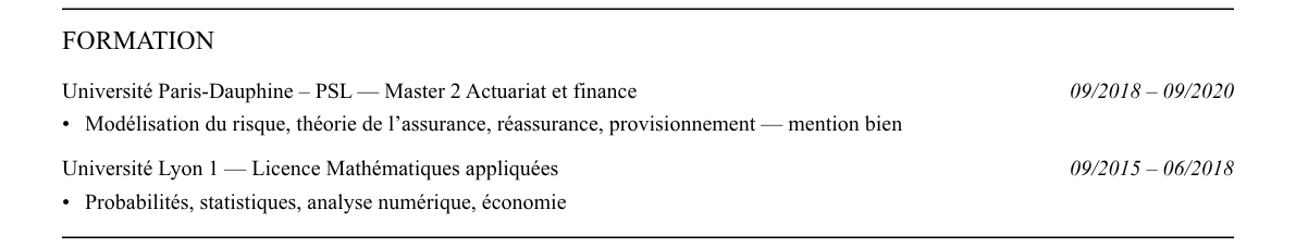 CV souscripteur en assurance : formation