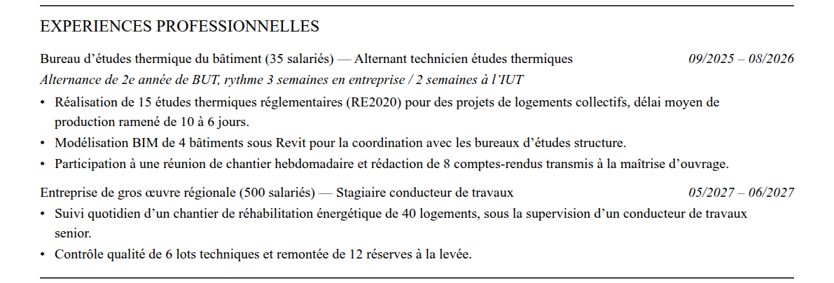 CV admission parallèle insa lyon : expériences